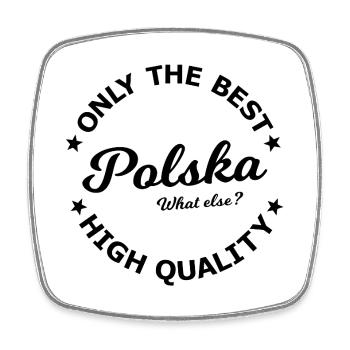 Polen Fans - Viereckiger Kühlschrankmagnet - Weiß - Vorne