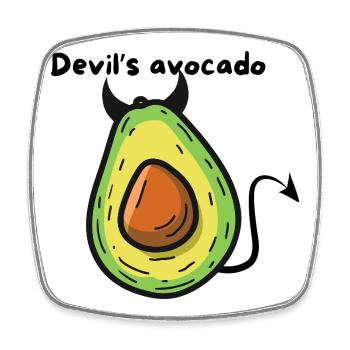Avocat Démon Pop Cartoon - Magnet carré - blanc - Devant