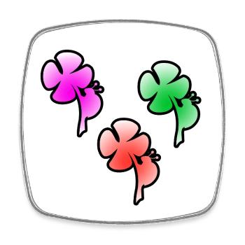Blumen - Viereckiger Kühlschrankmagnet - Weiß - Vorne