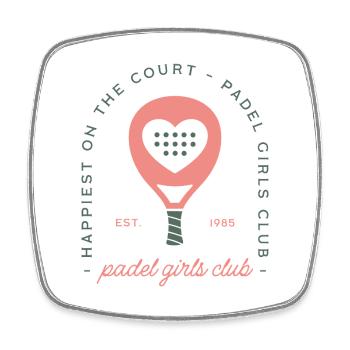 Esthétique rose du club des filles de padel - Magnet carré - blanc - Devant