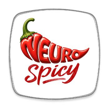 Neurospicy Pepper – Funny Neurodivergent Graphic - Square fridge magnet - white - Front