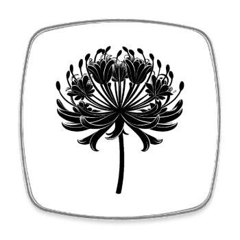 Agapanthus-Blüte - Viereckiger Kühlschrankmagnet - Weiß - Vorne