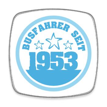 1953 - Viereckiger Kühlschrankmagnet - Weiß - Vorne