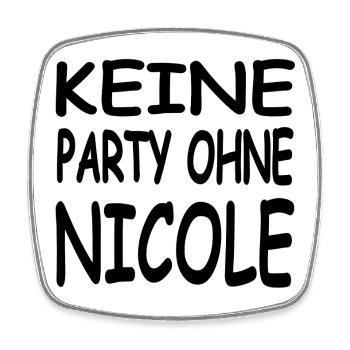 Nicole - Viereckiger Kühlschrankmagnet - Weiß - Vorne