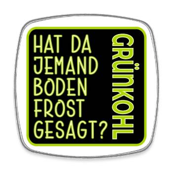 BODENFROST WINTER - GRÜNKOHL - Viereckiger Kühlschrankmagnet - Weiß - Vorne