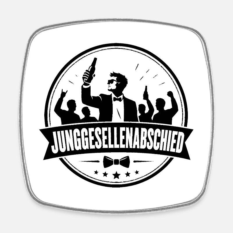 Junggesellenabschied - Viereckiger Kühlschrankmagnet - Weiß