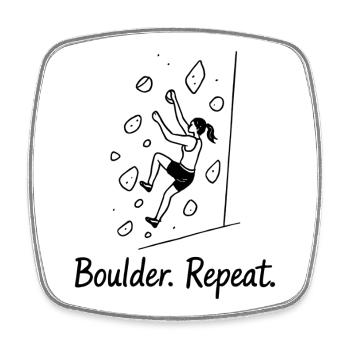 Chemise minimaliste en escalade de bouldering pour femmes - Magnet carré - blanc - Devant