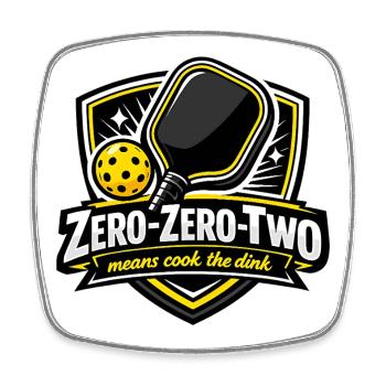 Zero-Zero-Two Pingpong Sieg Design - Viereckiger Kühlschrankmagnet - Weiß - Vorne