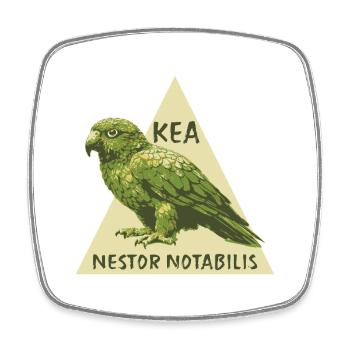 Kea New Zealand bird - Square fridge magnet - white - Front