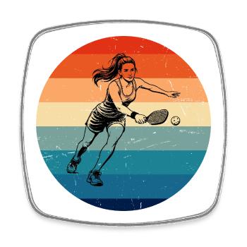 Pickleballspiel Design für Pickleball Trainer Fans - Viereckiger Kühlschrankmagnet - Weiß - Vorne