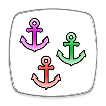 Sail - Square fridge magnet - white - Front