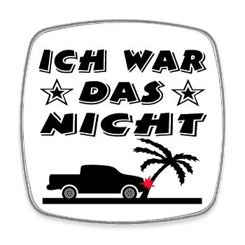Auto - Viereckiger Kühlschrankmagnet - Weiß - Vorne