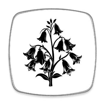 Fleurs de jacinthes - Magnet carré - blanc - Devant