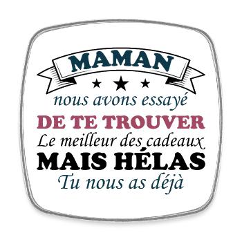 Maman nous avons essayé de te trouver cadeau - Magnet carré - blanc - Devant