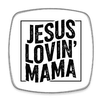 Mère aimante Jésus Maman amoureuse Jésus Fête des Mères - Magnet carré - blanc - Devant