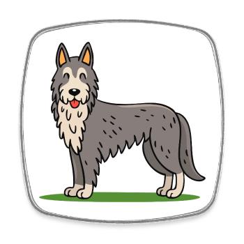 Irish Wolfhound (comic) - Square fridge magnet - white - Front