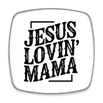 Mère aimante Jésus Maman amoureuse Jésus Fête des Mères - Magnet carré - blanc - Devant