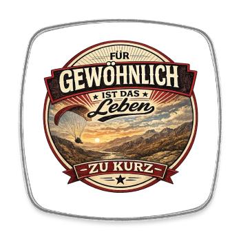 Paragliding Vintage Spruch Design - Viereckiger Kühlschrankmagnet - Weiß - Vorne