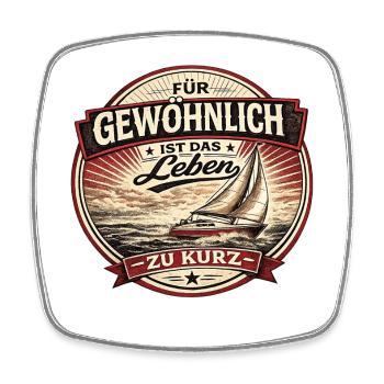 Lebensweisheit auf See Vintage - Viereckiger Kühlschrankmagnet - Weiß - Vorne