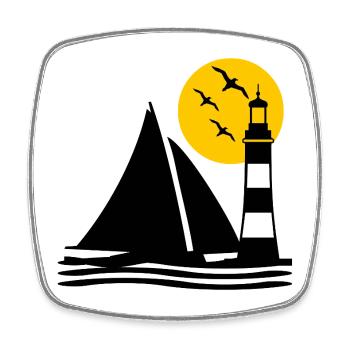 Voile - Magnet carré - blanc - Devant