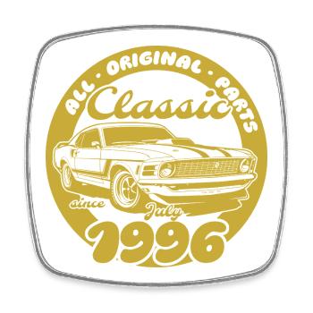 30e anniversaire - Classic Musclecar 07/1996 - Magnet carré - blanc - Devant
