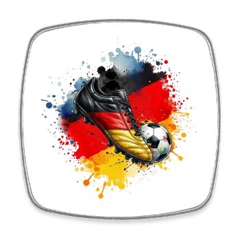 Fußball - Deutschland - Viereckiger Kühlschrankmagnet - Weiß - Vorne
