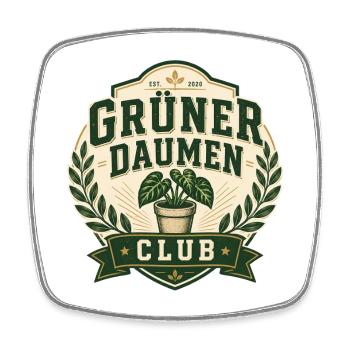 Grüner Daumen Club - Viereckiger Kühlschrankmagnet - Weiß - Vorne