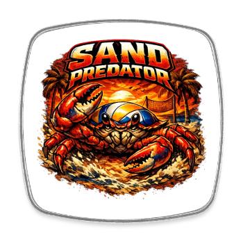 Prédateur de sable - Magnet carré - blanc - Devant