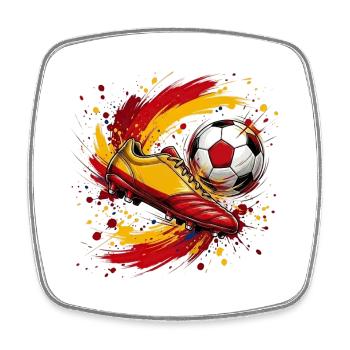 Équipe de football espagnole - Magnet carré - blanc - Devant
