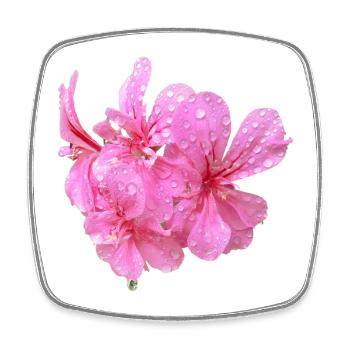 Vibrant_Pink_Geranium_Flowers - Square fridge magnet - white - Front