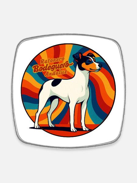 Bodeguero PopArt  - Viereckiger Kühlschrankmagnet - Weiß