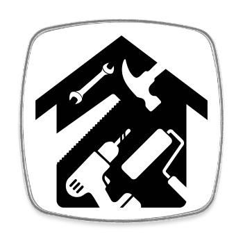 House Renovation Tool Handyman - Square fridge magnet - white - Front