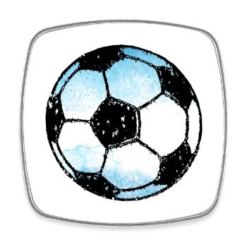 Football Argentine bleu-blanc - Design pour les supporters - Magnet carré - blanc - Devant