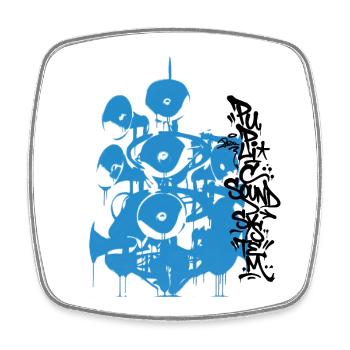 public soundsystem - Square fridge magnet - white - Front