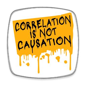 Correlation Is Not Causation Nerd Wissenschaft - Viereckiger Kühlschrankmagnet - Weiß - Vorne