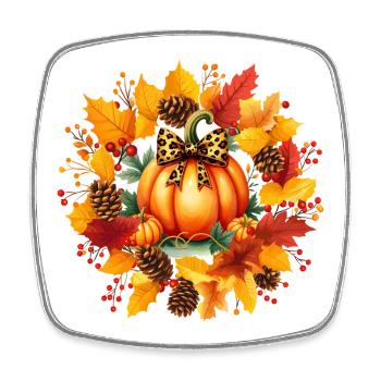 FALL SEASON PUMPKIN DAY - Square fridge magnet - white - Front
