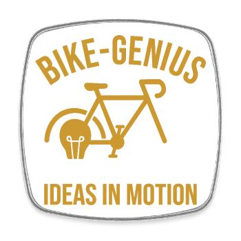 Vélo Idées en Mouvement - Magnet carré - blanc - Devant