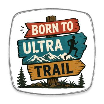 Né pour l’Ultra Trail - Magnet carré - blanc - Devant