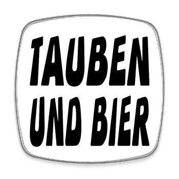 Tauben - Viereckiger Kühlschrankmagnet - Weiß - Vorne