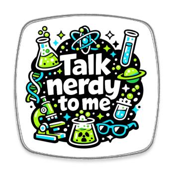 Talk Nerdy to Me Design - Viereckiger Kühlschrankmagnet - Weiß - Vorne