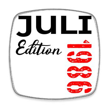 40th birthday July 1986 - Square fridge magnet - white - Front