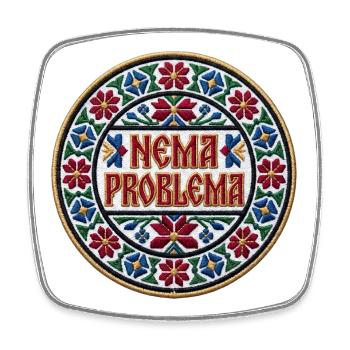 Nema Problema Shirt Lustig Balkan Jugo Geschenk - Viereckiger Kühlschrankmagnet - Weiß - Vorne