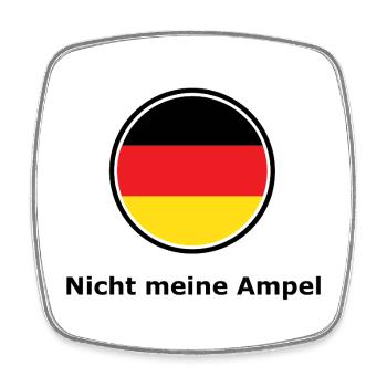 Halbkreisflagge RotGelb Deutschland - Viereckiger Kühlschrankmagnet - Weiß - Vorne