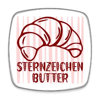 Sternzeichen Butter Croissants - Viereckiger Kühlschrankmagnet - Weiß - Vorne