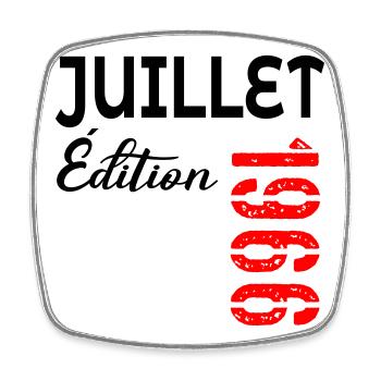 60e Anniversaire Juillet 1966 - Viereckiger Kühlschrankmagnet - Weiß - Vorne