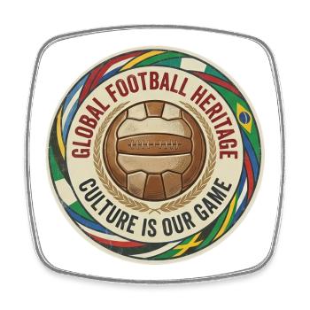 Global Football Heritage Emblem - Square fridge magnet - white - Front