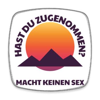 Männerabend macht keinen Sex – Lustiges Herren Ges - Viereckiger Kühlschrankmagnet - Weiß - Vorne