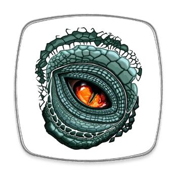 Primal Eye Predator - Square fridge magnet - white - Front