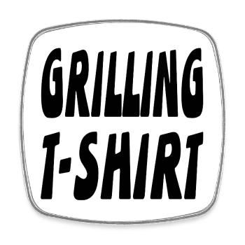 Grill - Square fridge magnet - white - Front