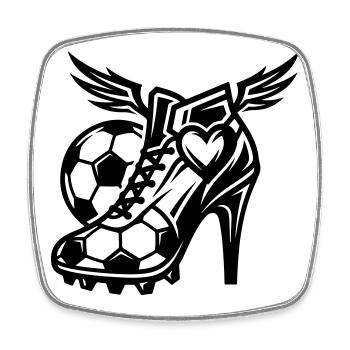 Football Boots Football High Heels - Square fridge magnet - white - Front